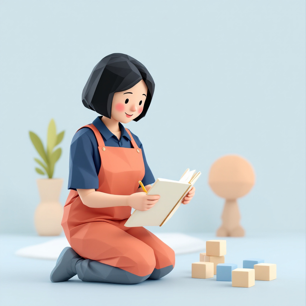 保育士のキャラクターイラスト