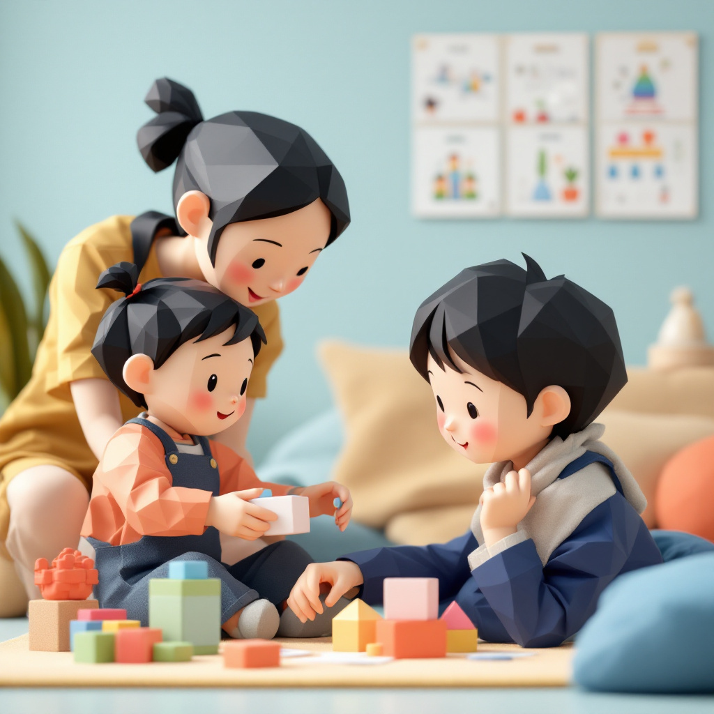 児童指導員(児童発達支援・放課後等デイ)のキャラクターイラスト