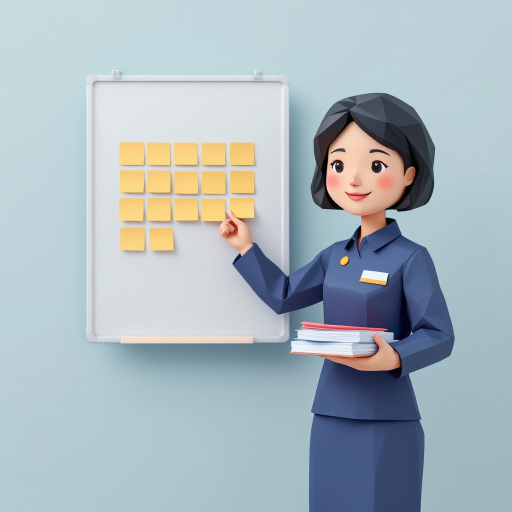 主任保育士のキャラクターイラスト